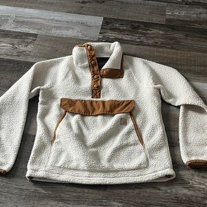 Carhartt White and Tan Jacket